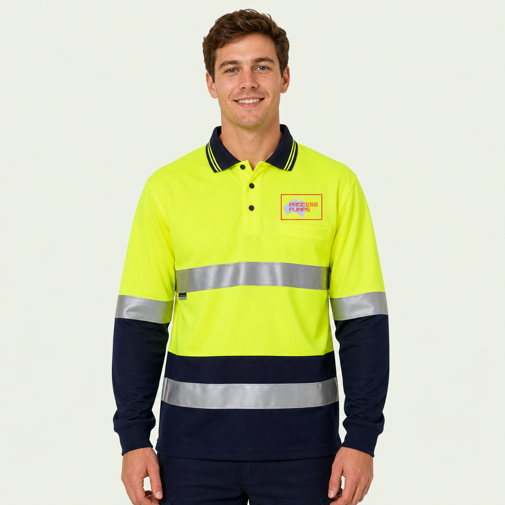 Hi Vis Long Sleeve Polo