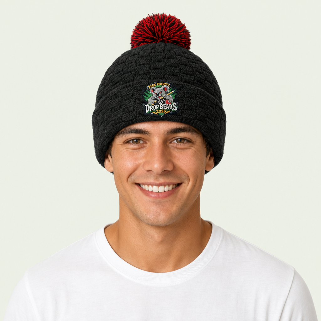Drop Bears Pompom Beanie