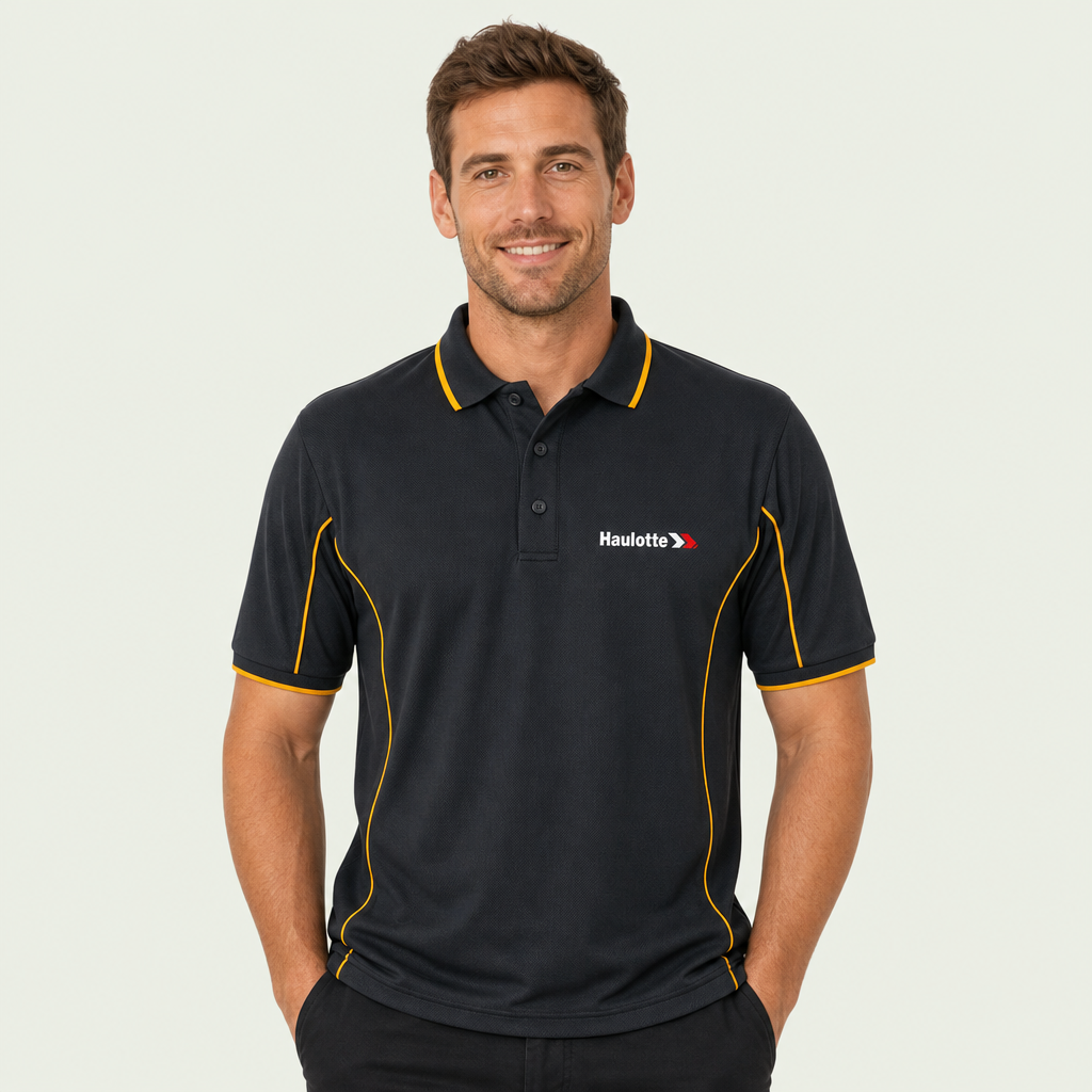 Unisex Fit Piping Polo