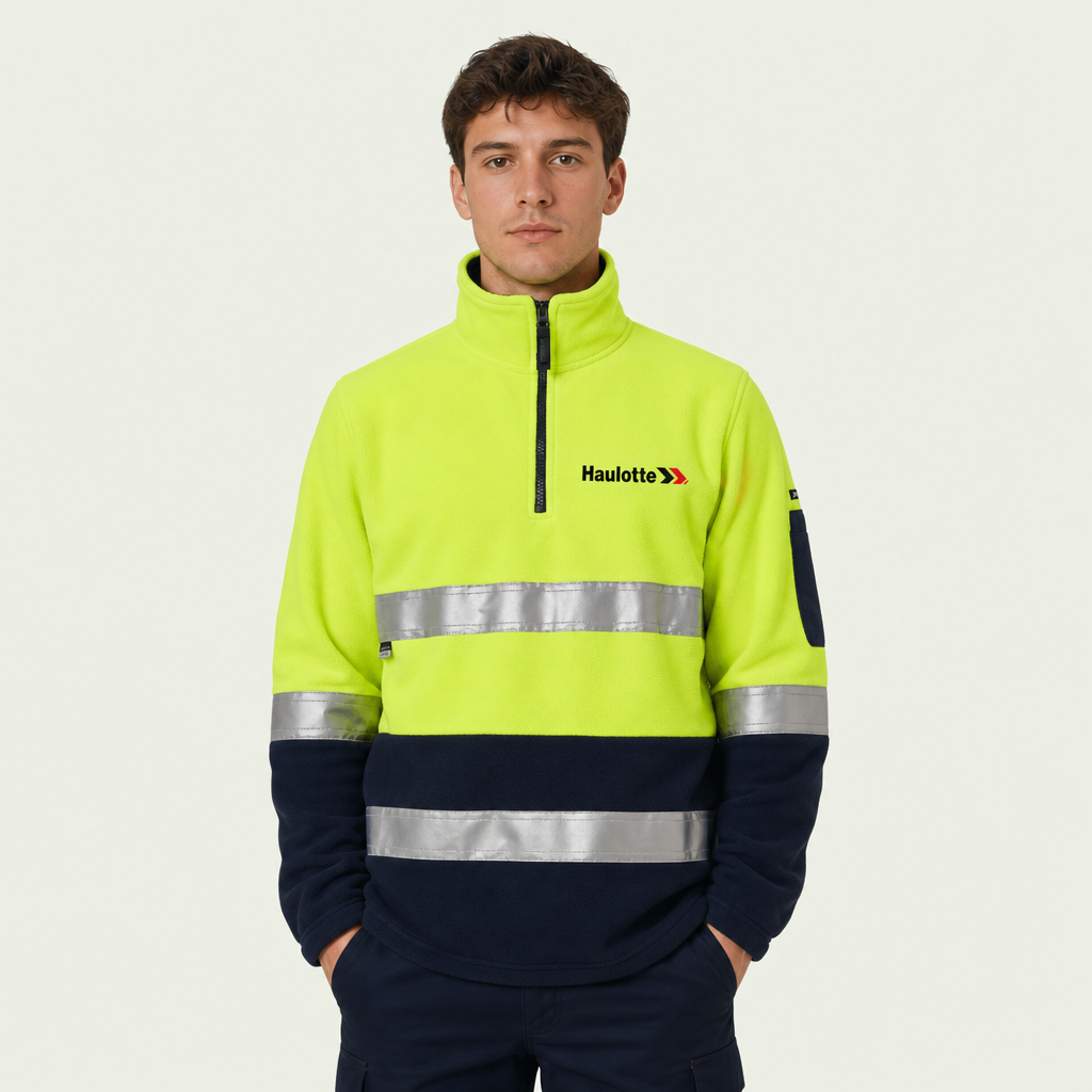 HI VIS (D+N) Half Zip Fleece