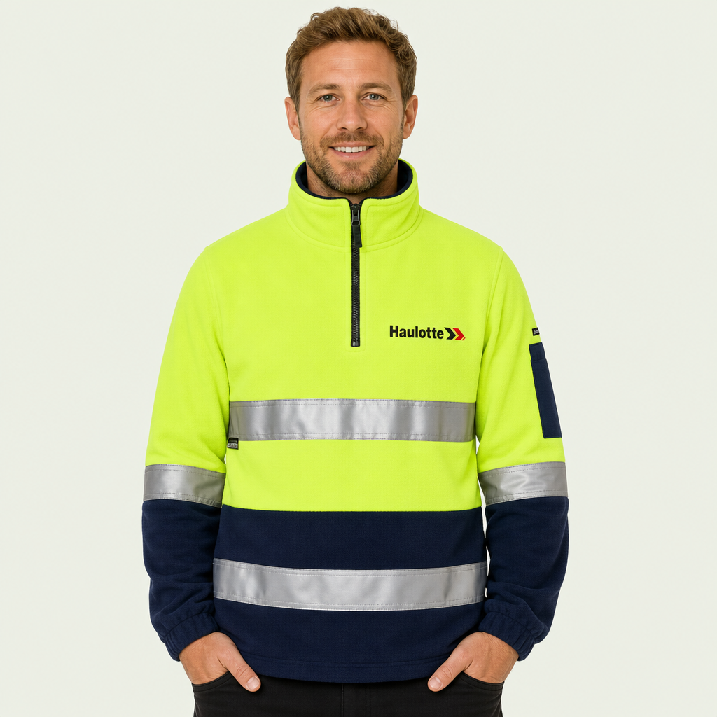 HI VIS (D+N) Half Zip Fleece
