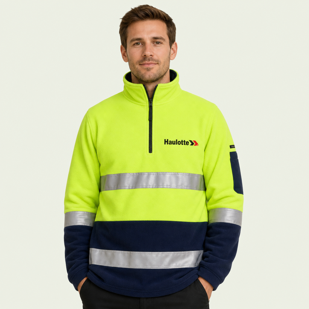 HI VIS (D+N) Half Zip Fleece