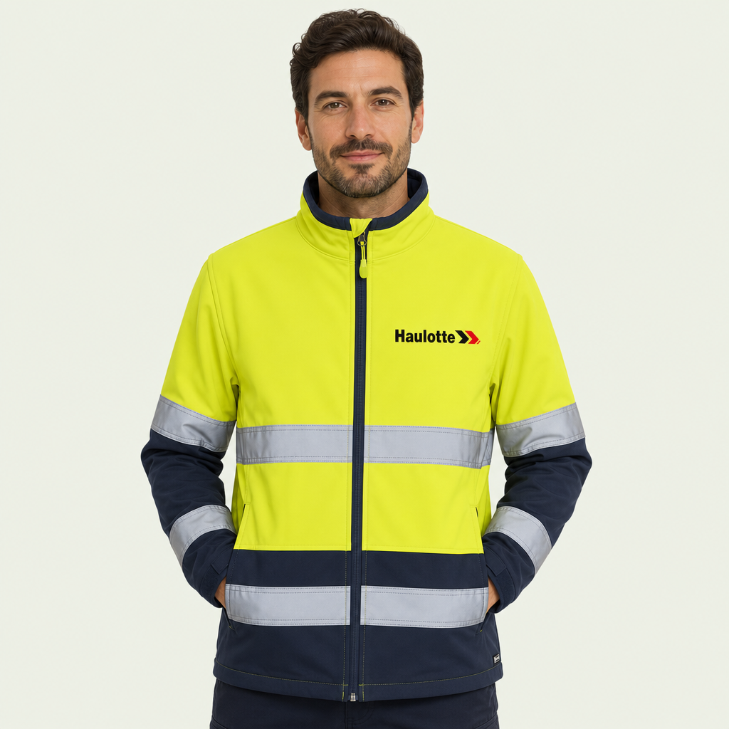 HI VIS (D+N) Three Layer Softshell Jacket