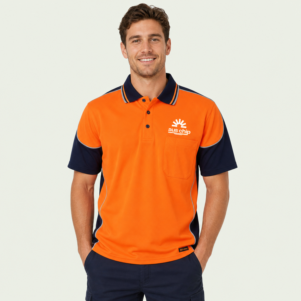 HI VIS Contrast Piping Polo