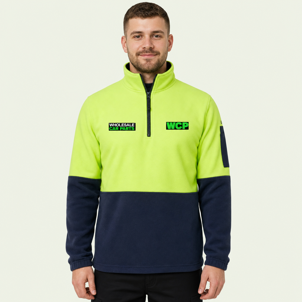 Hi Vis 1/2 Zip Polar Fleece