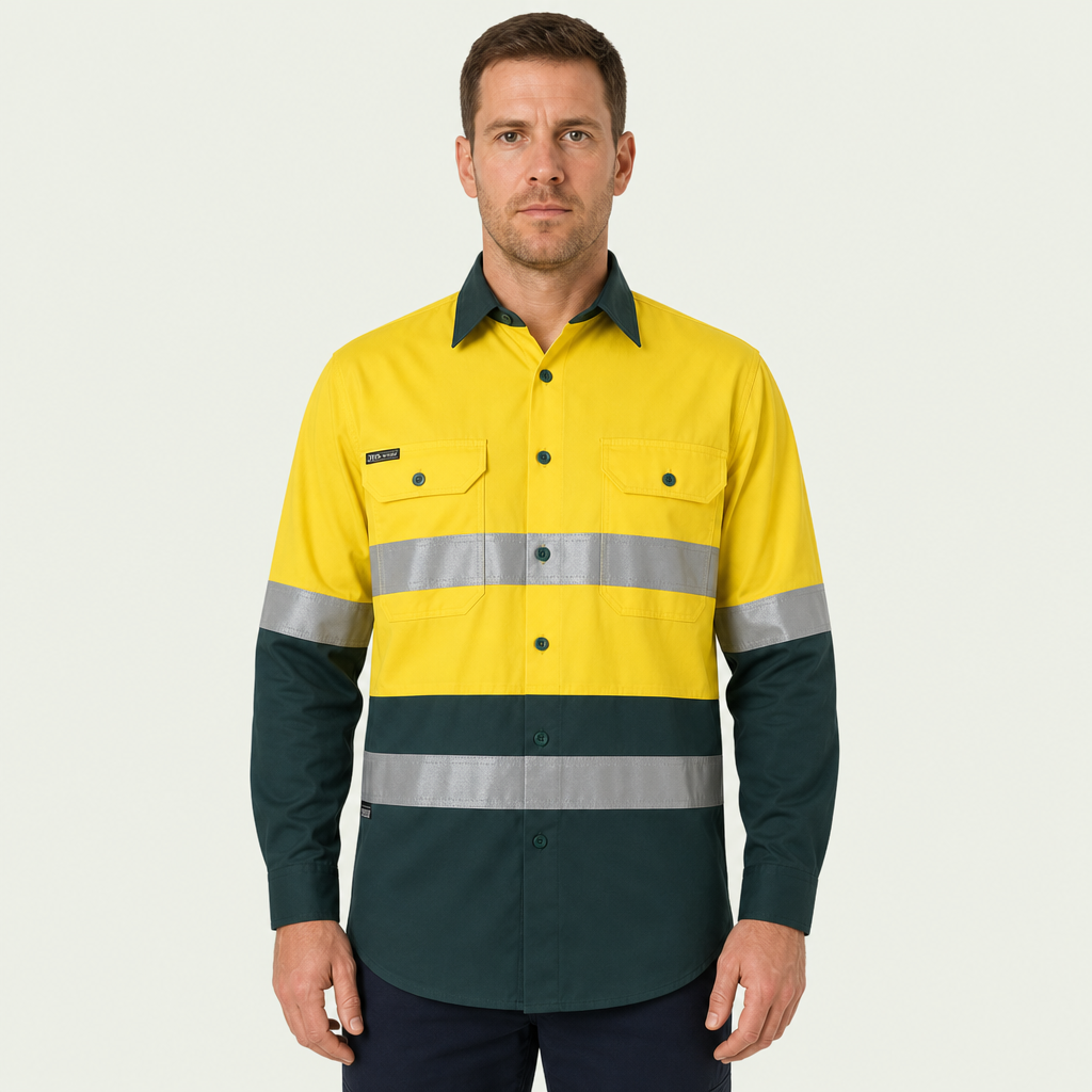 Hi Vis (D+N) Long Sleeve Work Shirt