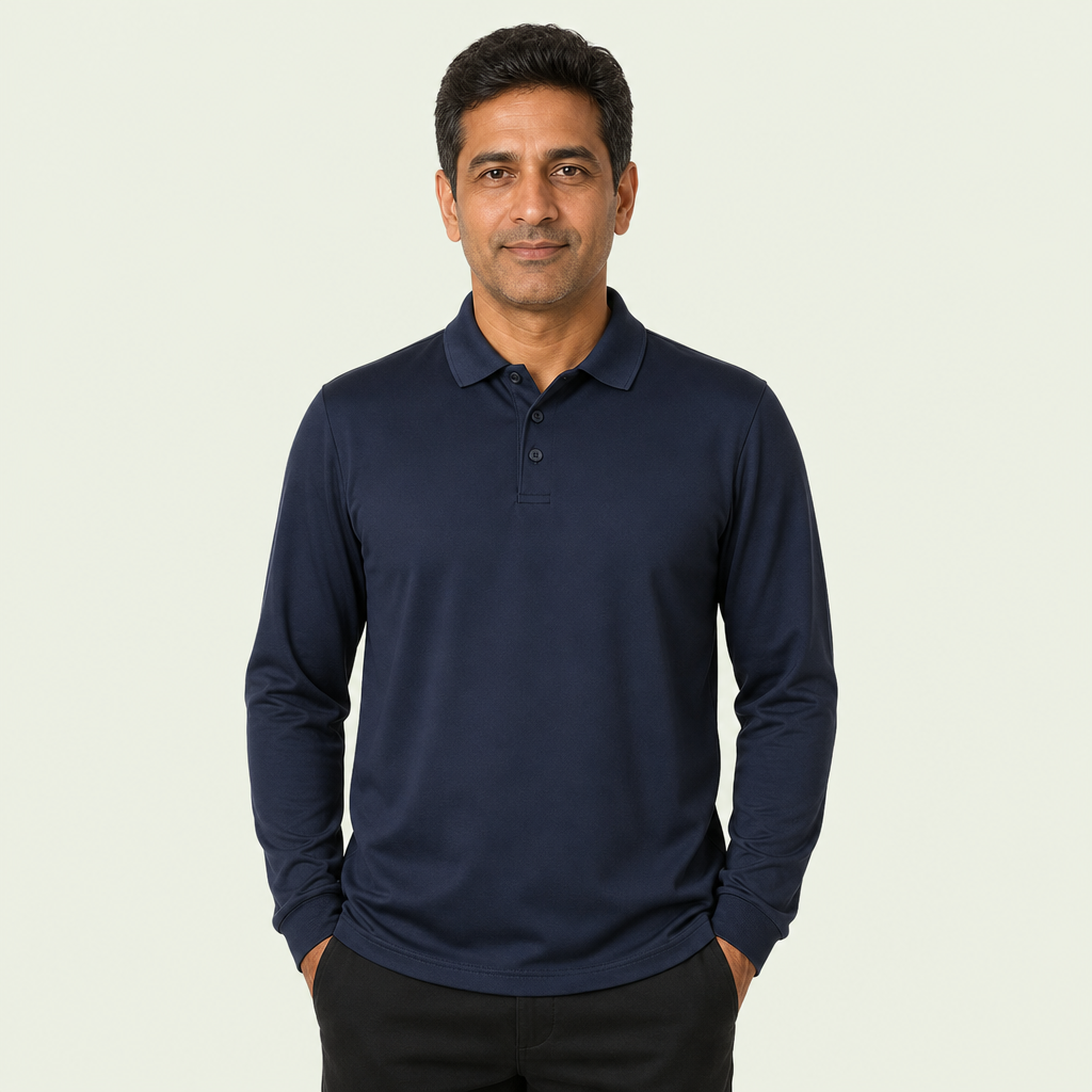Podium Long Sleeve Stretch Polo