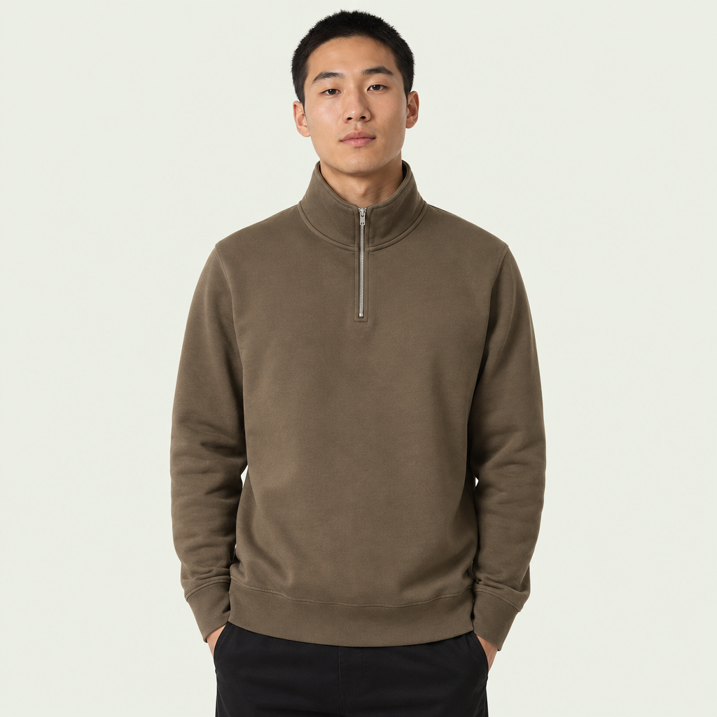Stencil Half Zip Crew