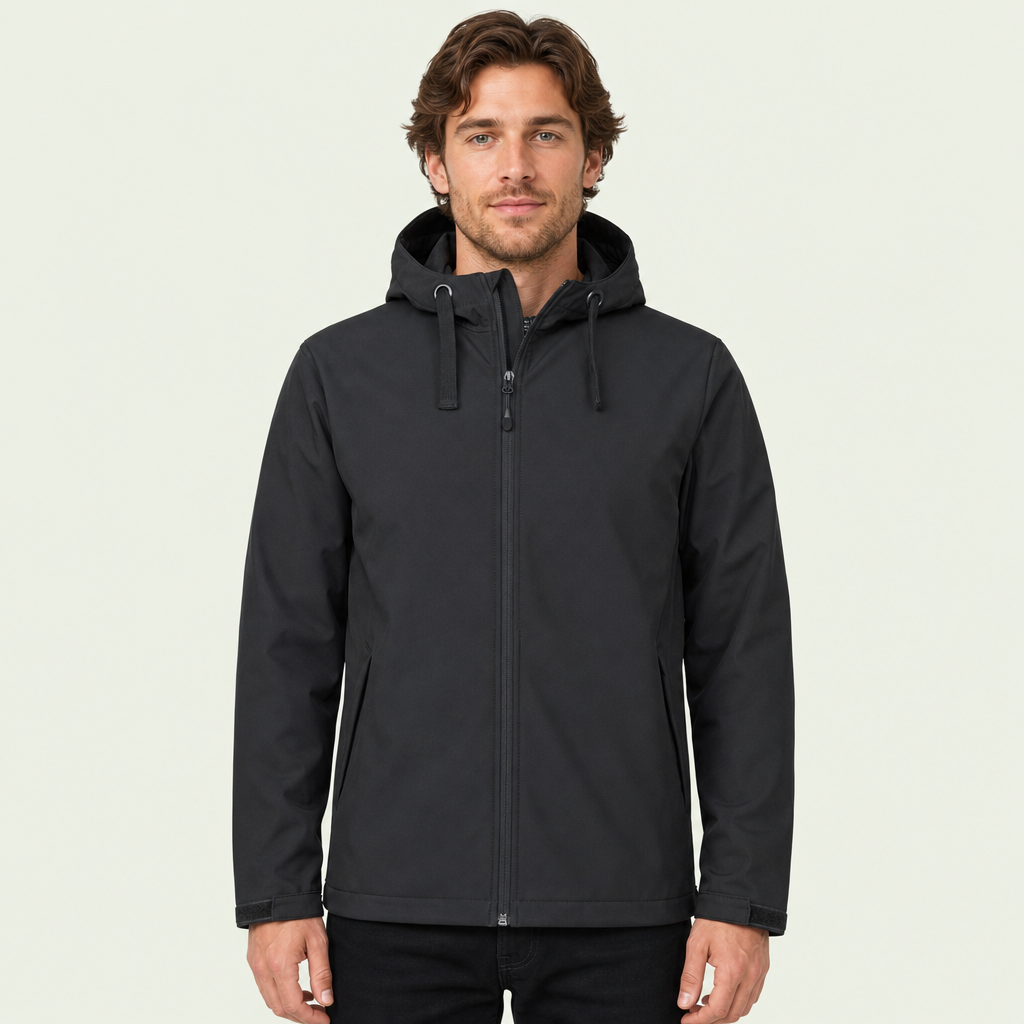 Pdm Water Resistant Hooded Softshell Jacket