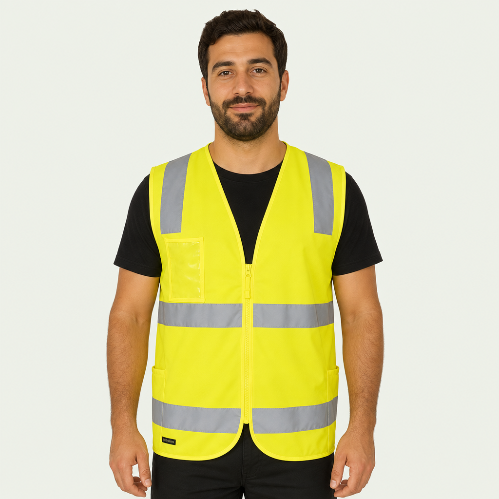 Hv (D+N) Zip Safety Vest