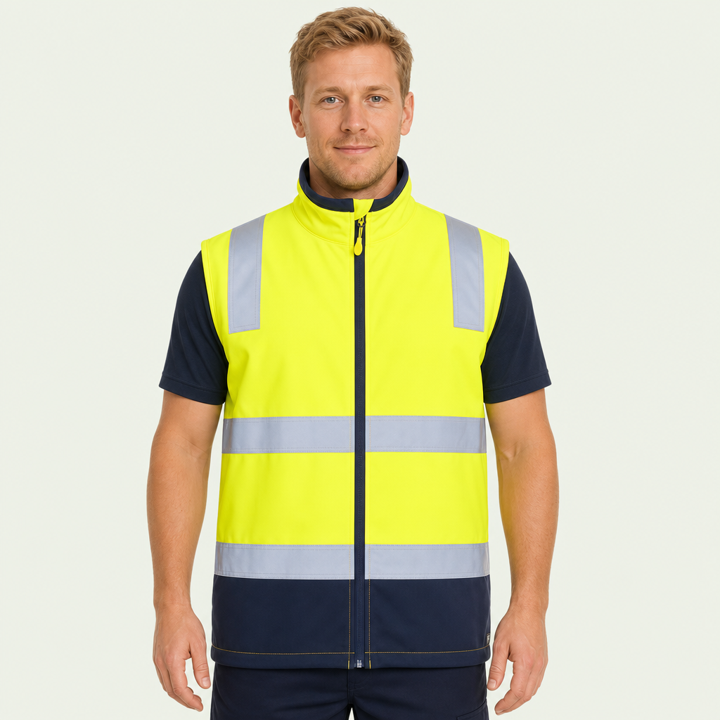 Hi Vis (D+N) Three Layer Softshell Vest