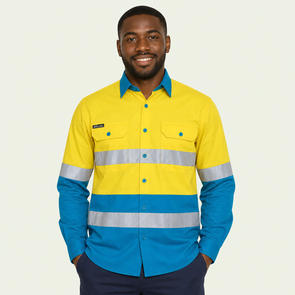 Hi Vis (D+N) Long Sleeve Work Shirt