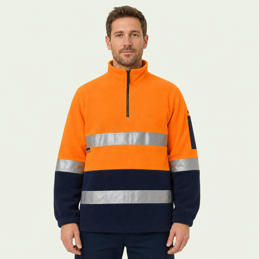 Hi Vis (D+N) Half Zip Fleece