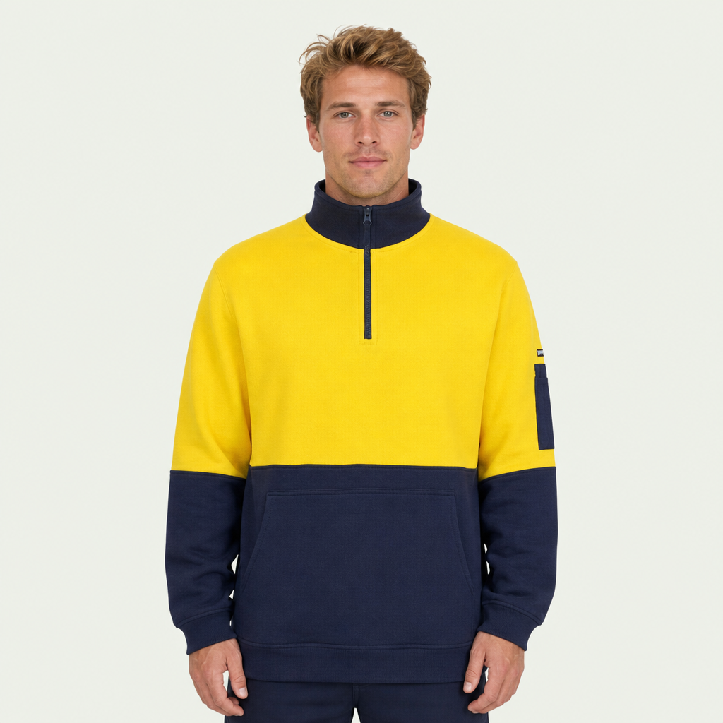Hi Vis 310 Cotton 1/2 Zip Fleece